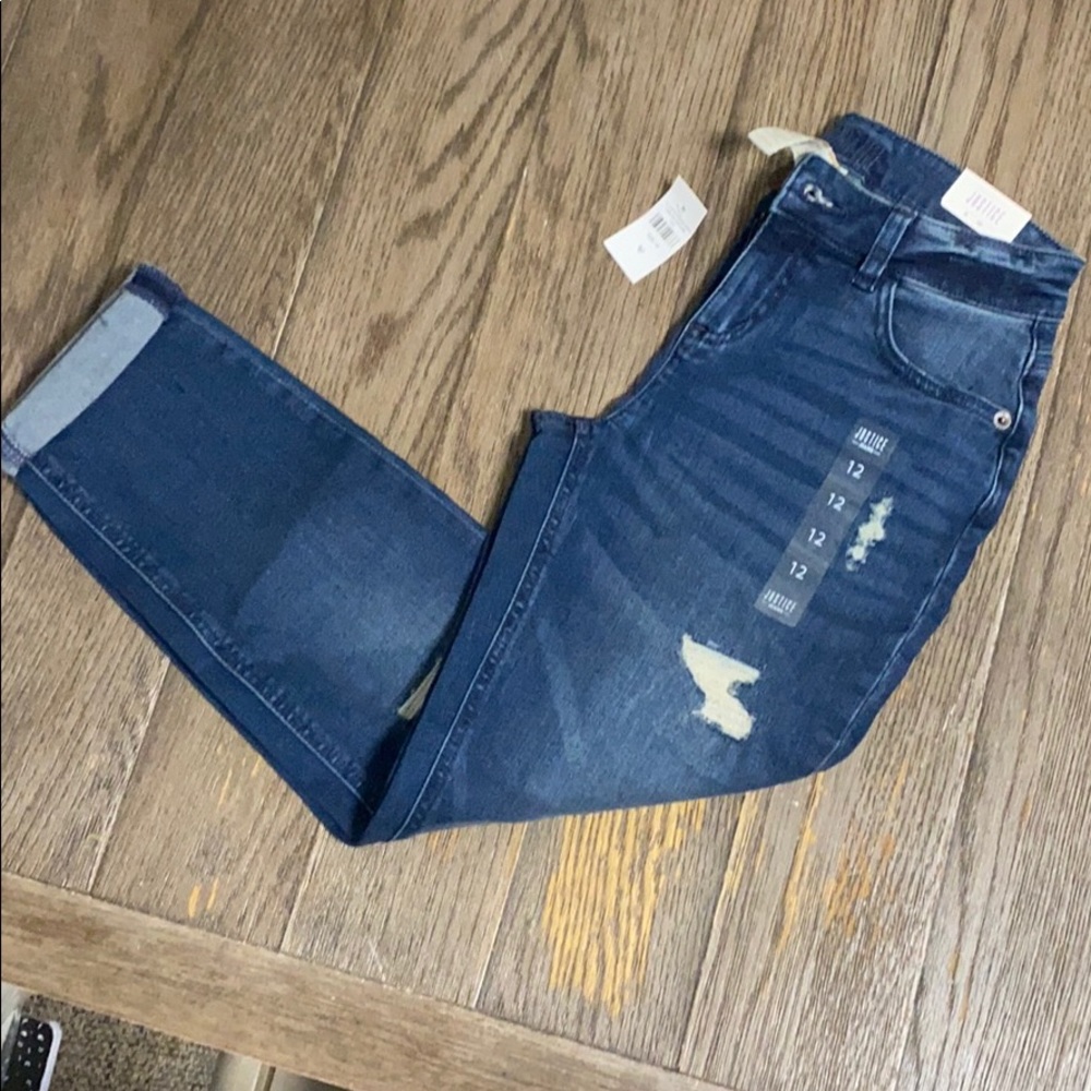 Justice denim distressed jeans for girls